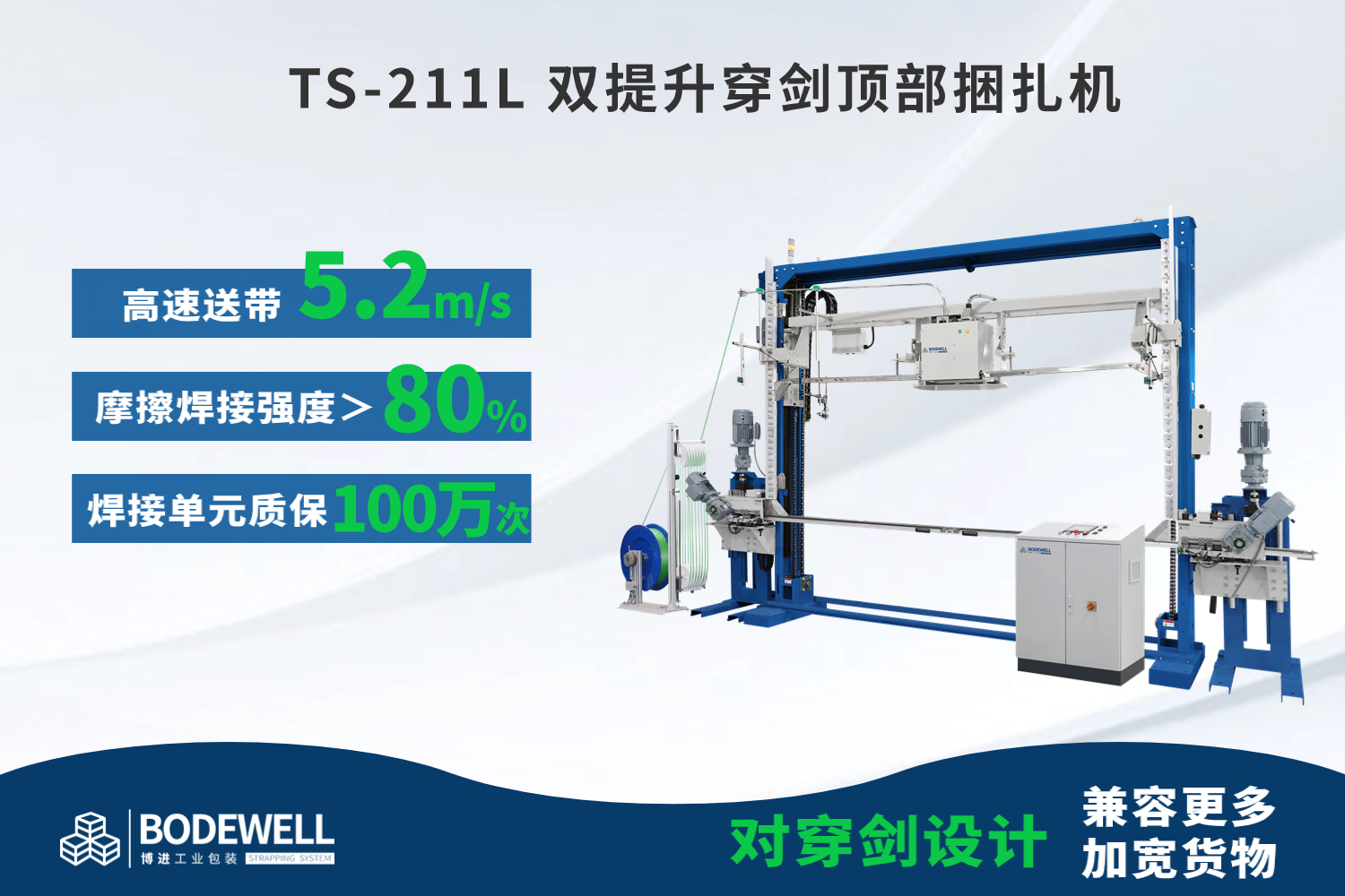 對(duì)穿劍提升頂部捆扎打包機(jī)